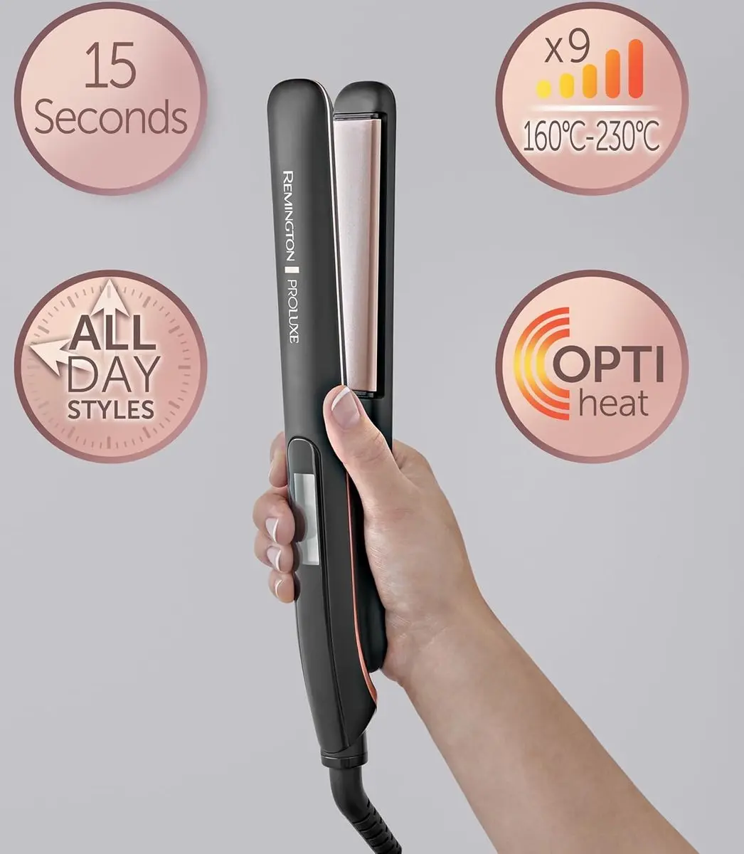 Remington PROLuxe S9100B Stijltang - 9 Standen - 230°C - Zwart
