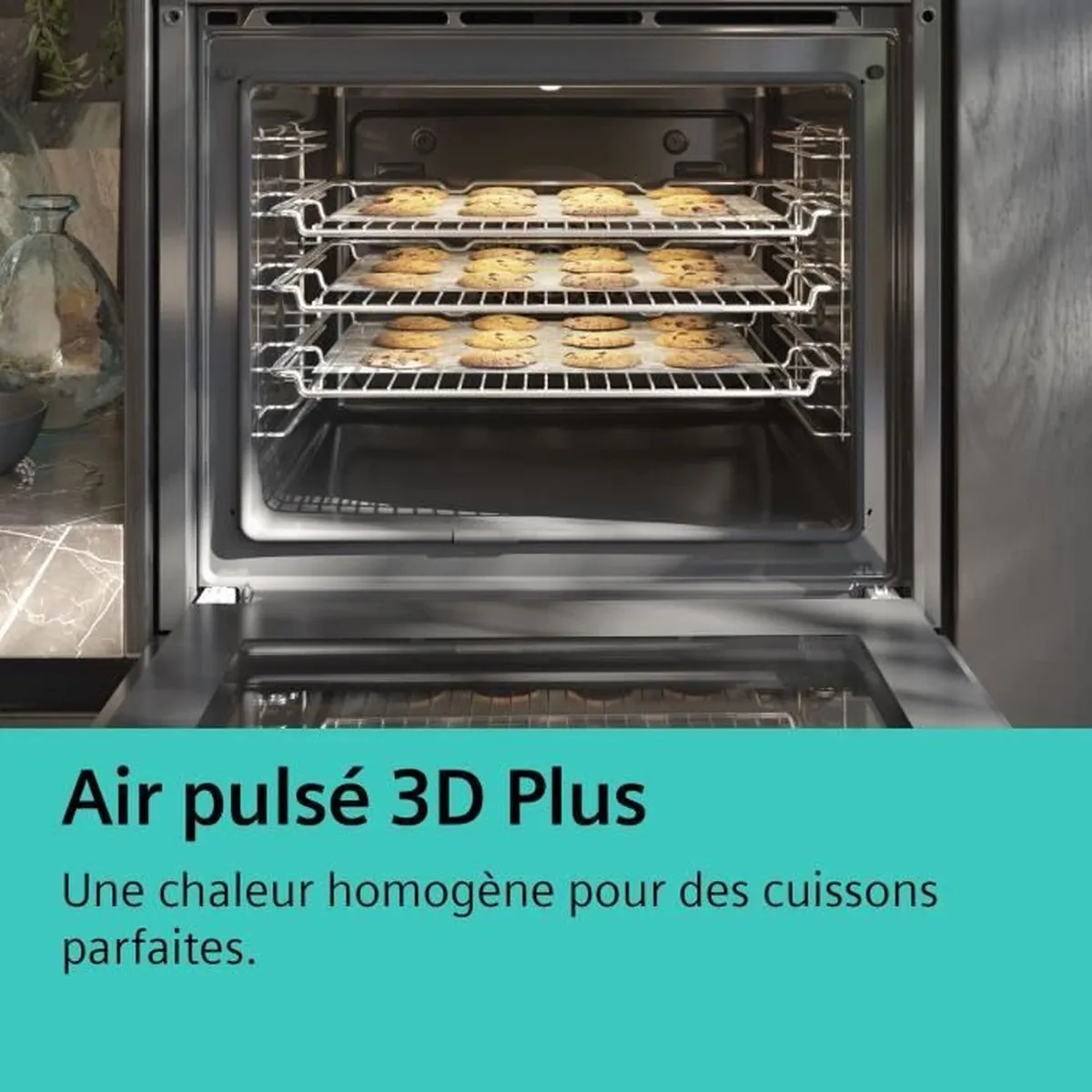 Siemens iQ300 HB574ABR3F Inbouwstoomoven 71L - Zwart/Roestvrijstaal
