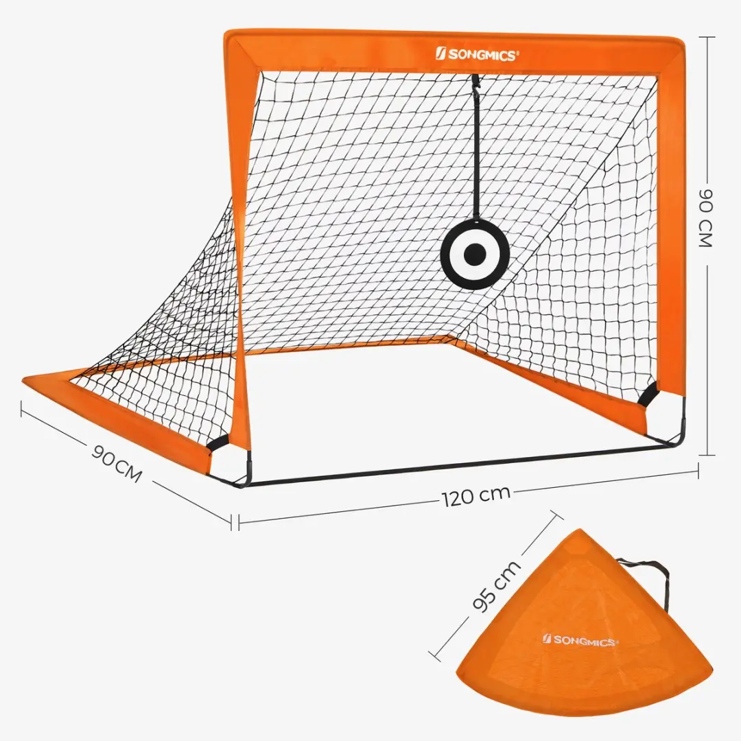 Songmics Voetbaldoel Opvouwbaar 2 Stuks - Oranje