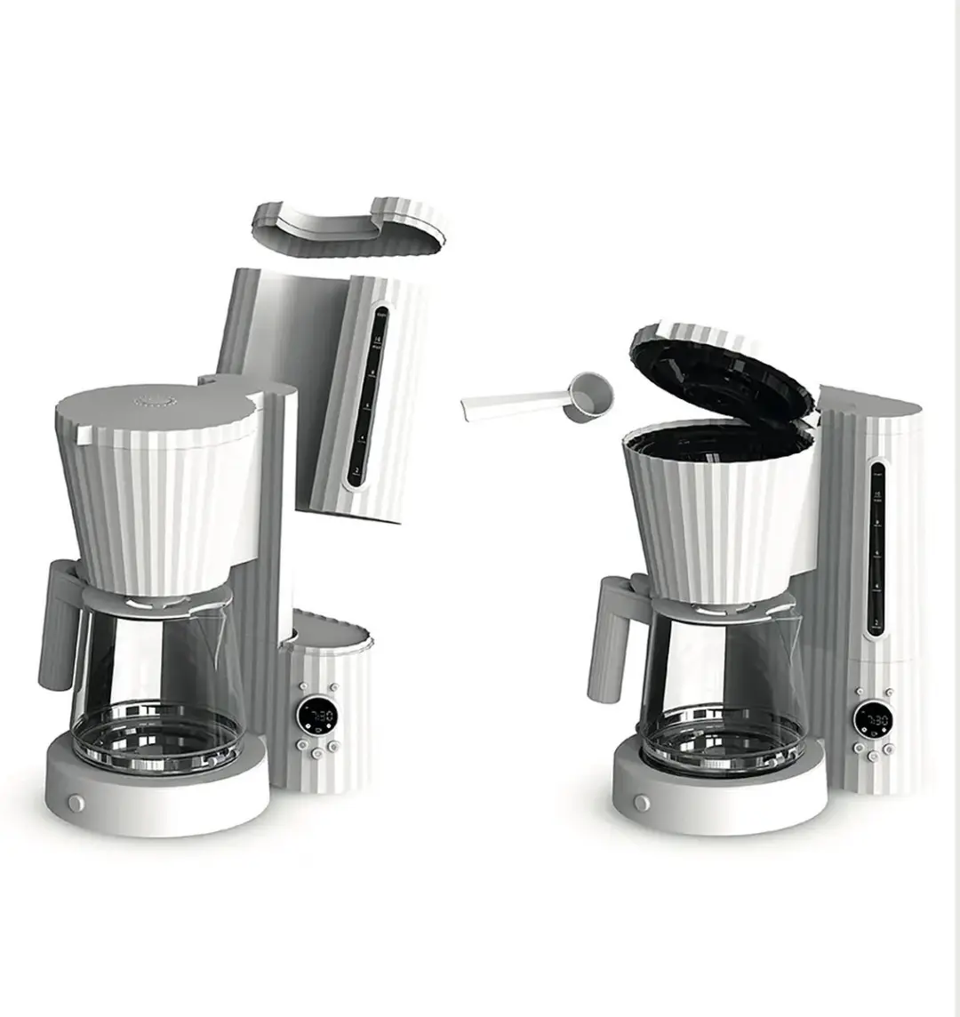 Alessi Plissé Koffiezetapparaat ALESSI-MDL09 - 1,5L - 8 Kopjes - Grijs