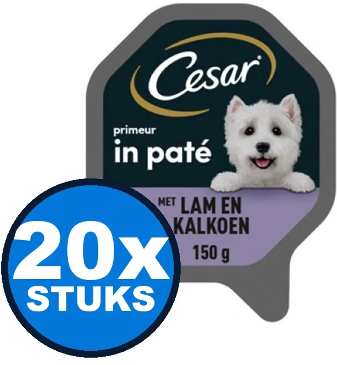 César Primeur Lam & Kalkoen Hondenvoer