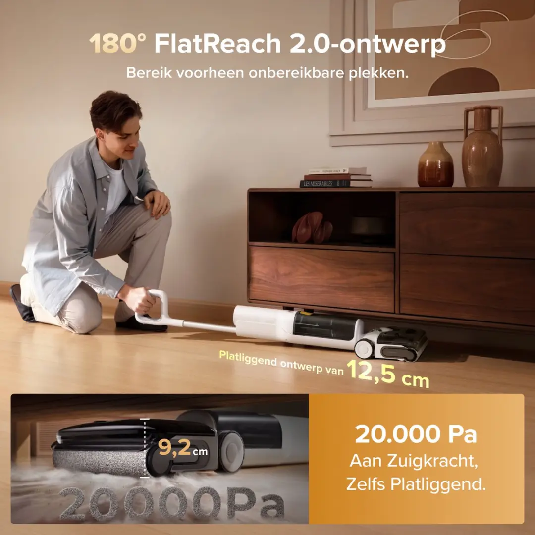 Roborock F25 GT Gen 2 Vloerreiniger - 20.000 Pa - Wit