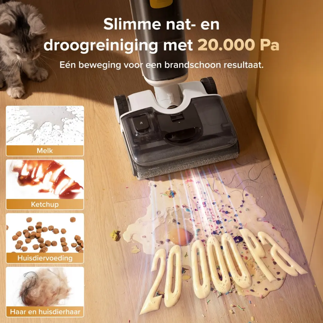 Roborock F25 GT Gen 2 Vloerreiniger - 20.000 Pa - Wit