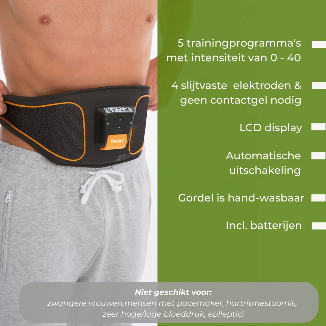 Beurer EM 37 EMS Buikspiertrainer - 9 Programma's - 70-140cm - afbeelding 5 van 6