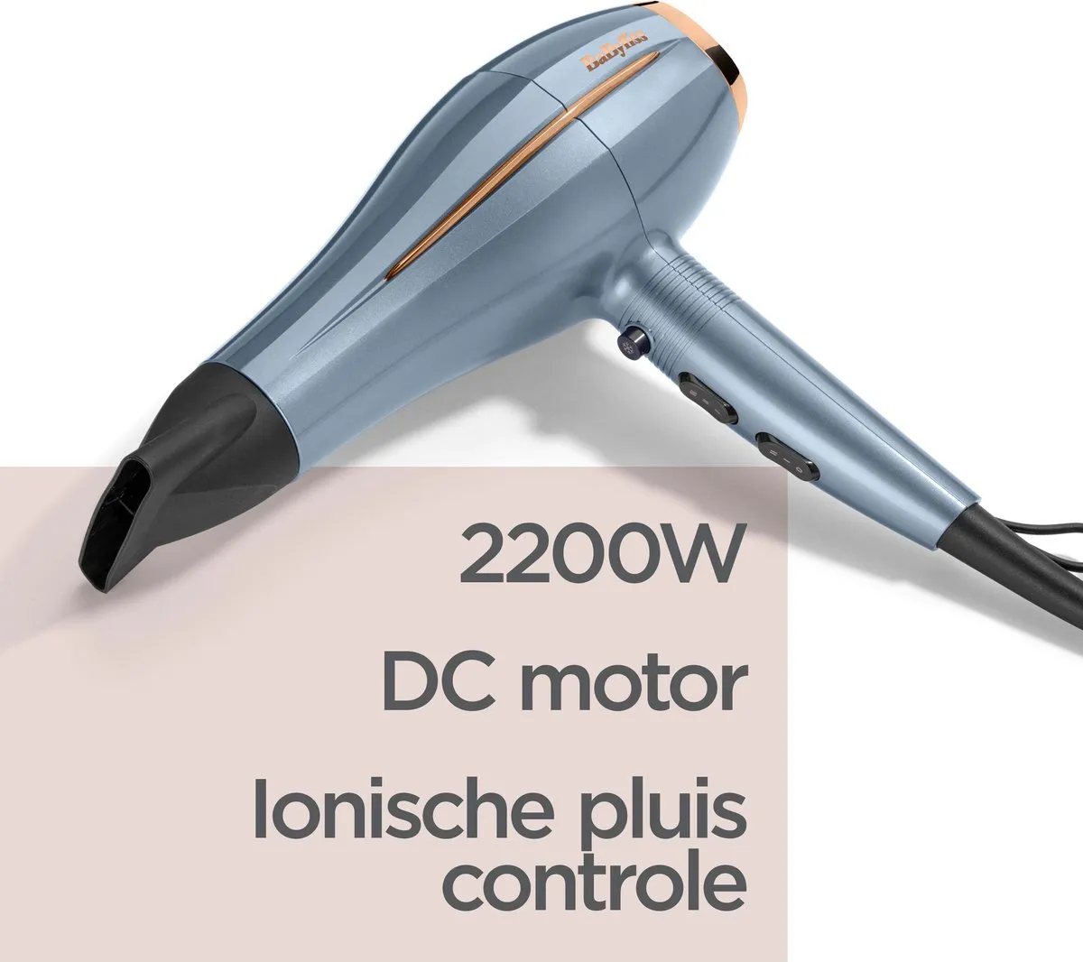 Babyliss Denim D251PE Föhn - 2300W - Blauw