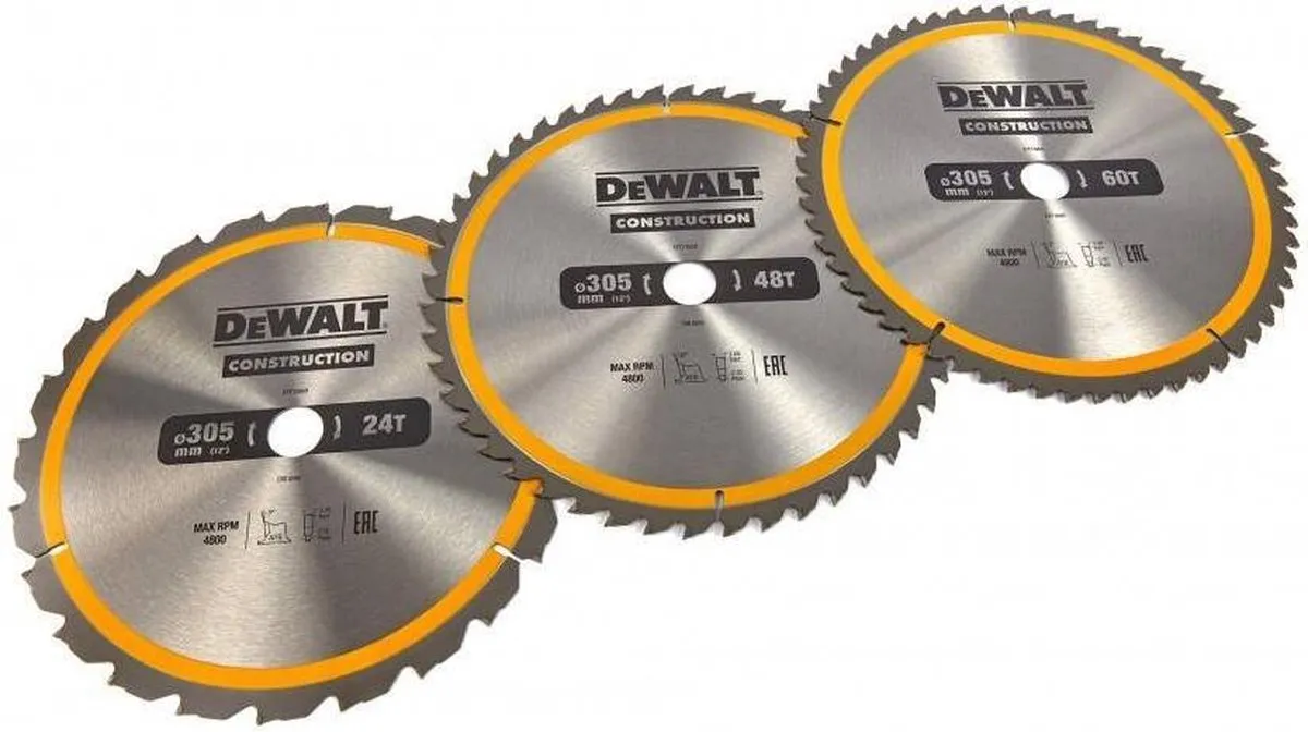 DeWalt DT1964 Cirkelzaagbladen Set 305mm - 3 Stuks