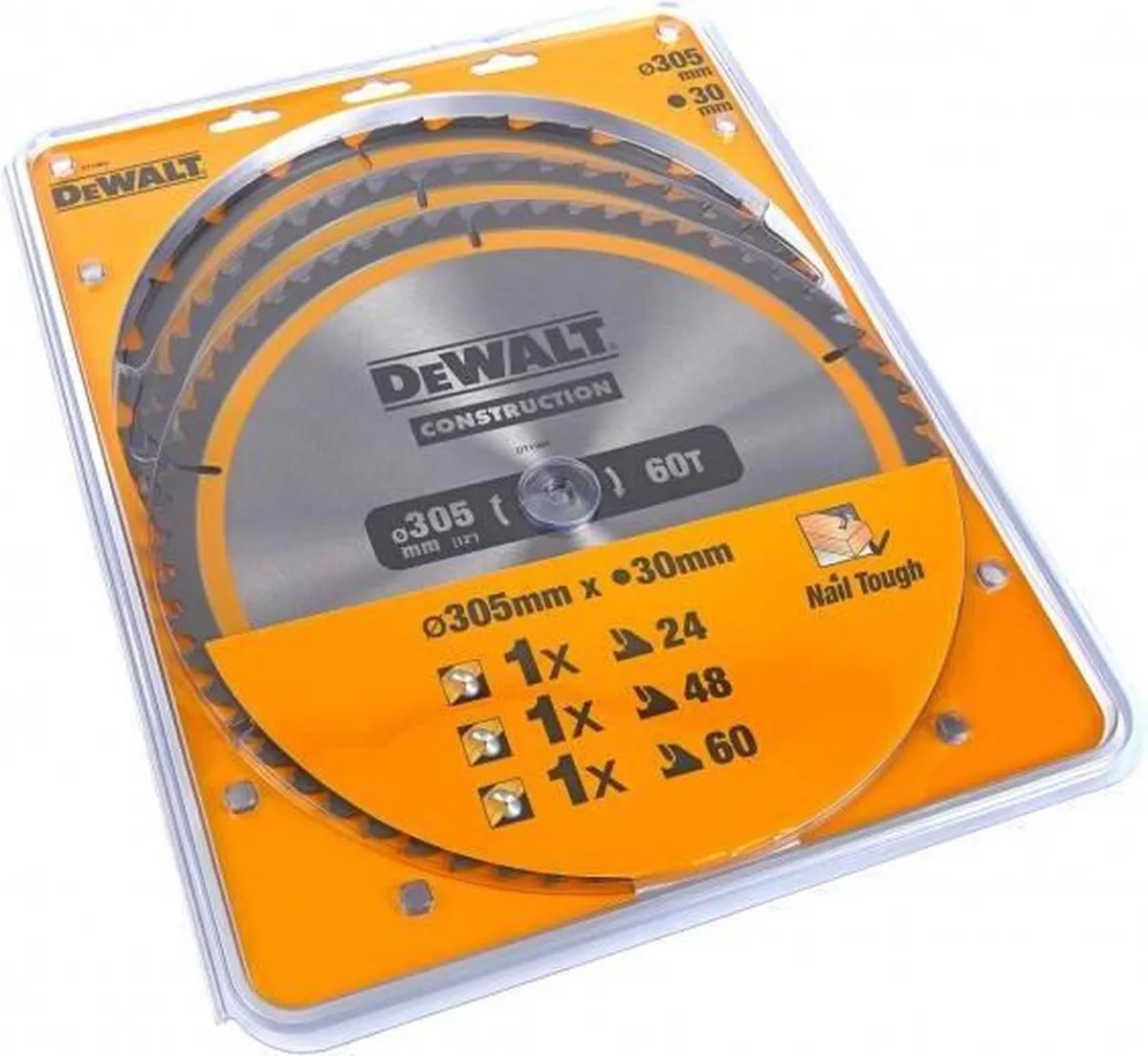 DeWalt DT1964 Cirkelzaagbladen Set 305mm - 3 Stuks