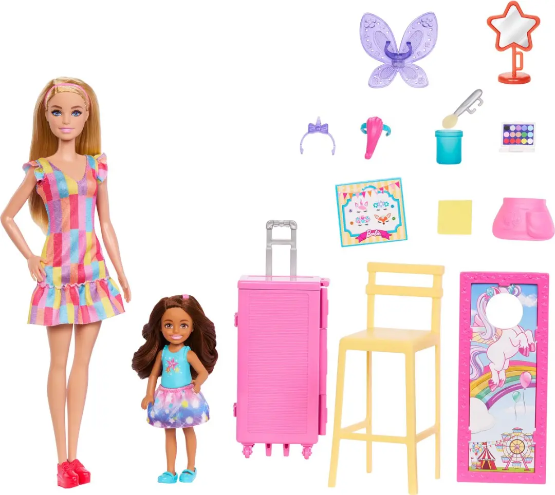 Barbie Dag op de Kermis Speelset - 2 Poppen Multicolor