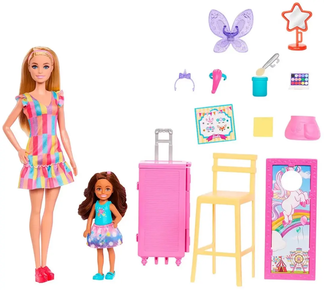 Barbie Dag op de Kermis Speelset - 2 Poppen Multicolor
