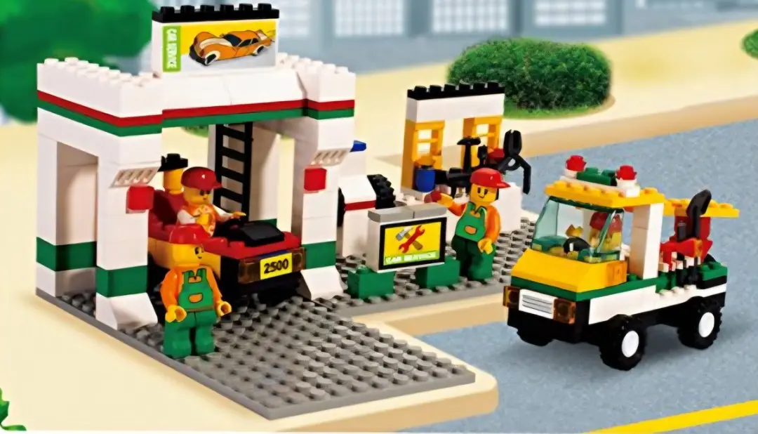 Jonotoys Car Service Set 414 Onderdelen - 4 Minifiguren