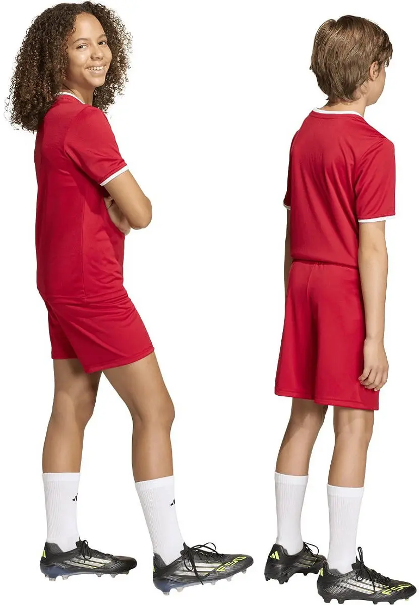Adidas Entrada 26 Short Kinderen - 116 - Rood