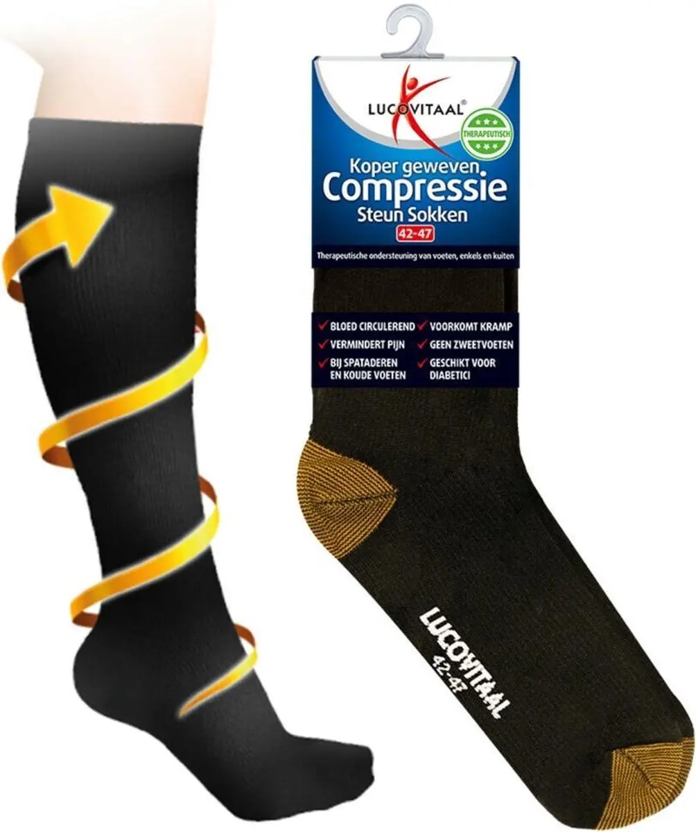 Lucovitaal Koper Compressie Steunsokken 42-47