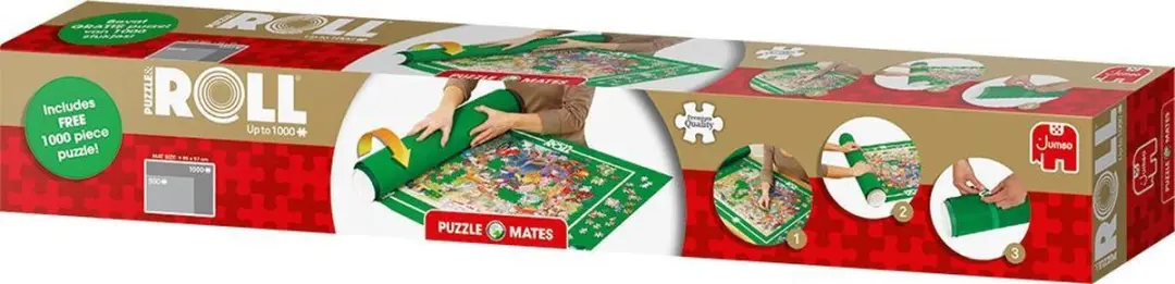 Jumbo Puzzle & Roll 1000 Stuks - 70x100cm - Puzzelmat Blauw