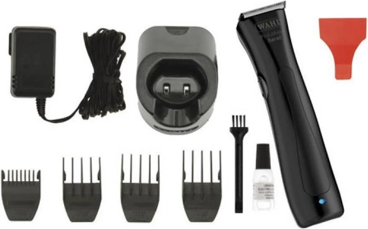 Wahl Beret Black Stealth Baardtrimmer - 4 Opzetkammen
