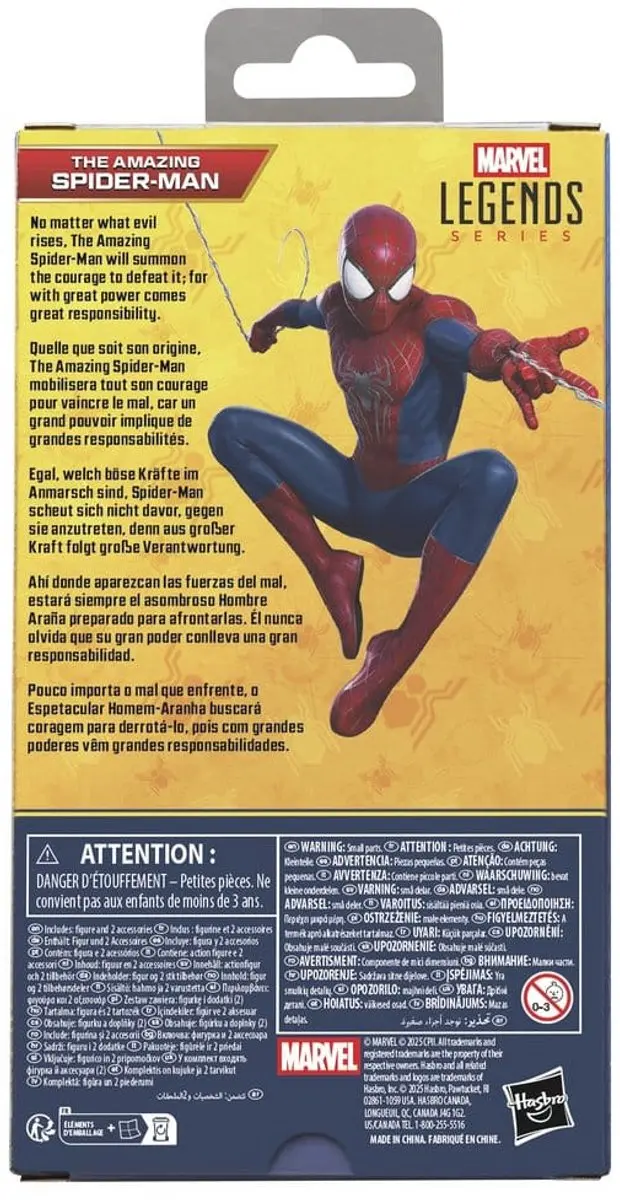 Marvel Legends Series The Amazing Spider-Man HASG2054 Actiefiguur 15cm - Rood/Blauw - afbeelding 6 van 6
