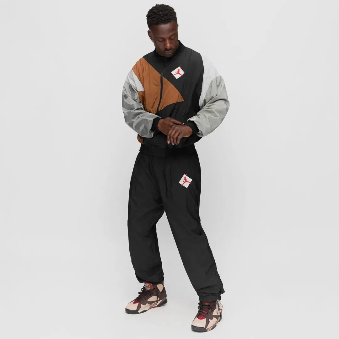 Nike Jordan x Patta AJ7 Jacket - L - Zwart/Bruin