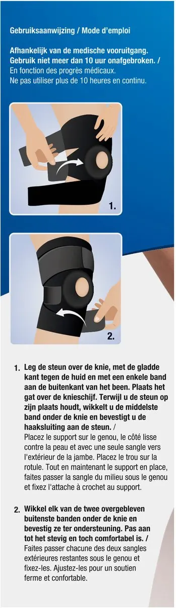 Lucovitaal Kniebrace - Koper Geweven Compressie - Zwart - afbeelding 6 van 6