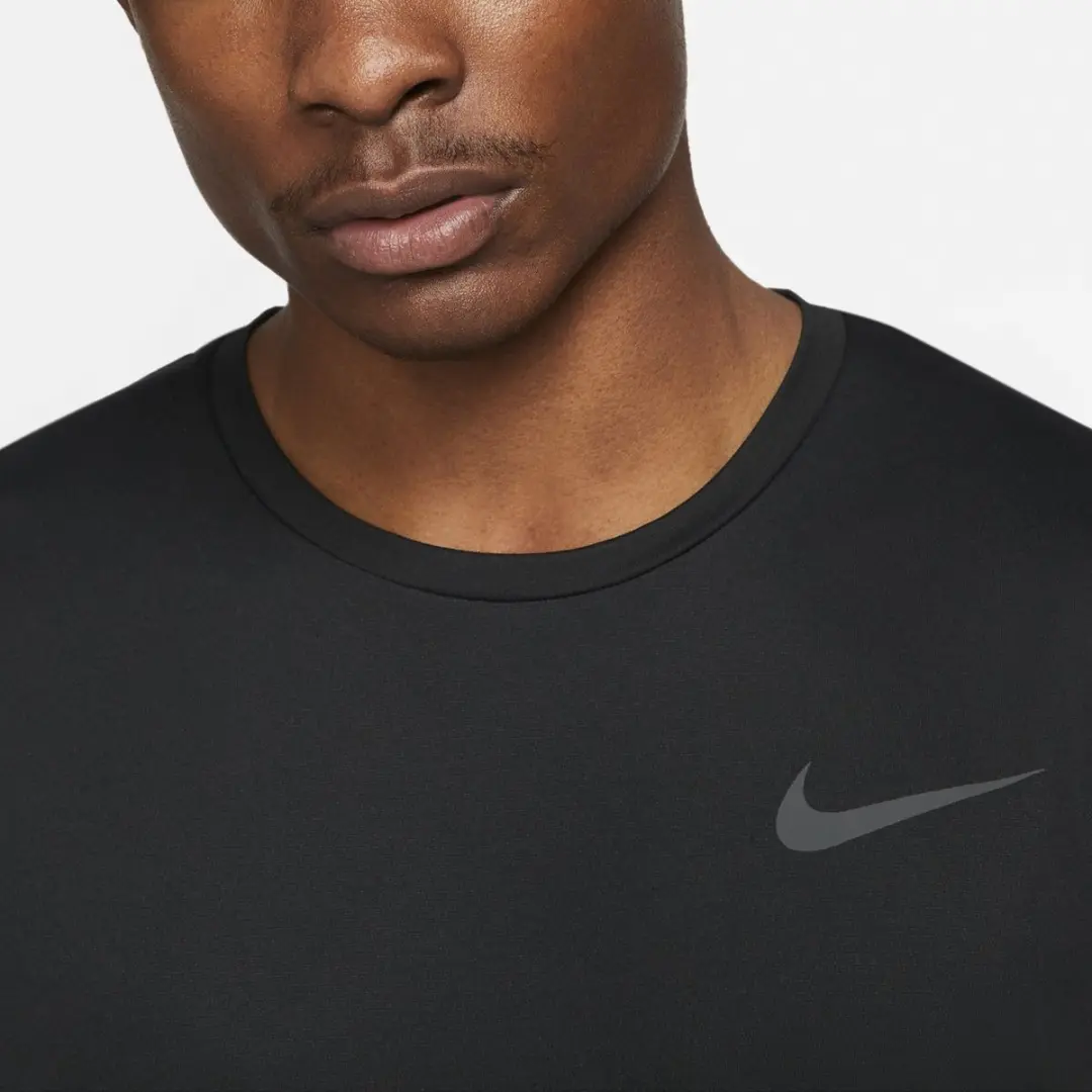 Nike Pro Dri-FIT Sportshirt Heren M - CZ1181-011 - Zwart/Grijs
