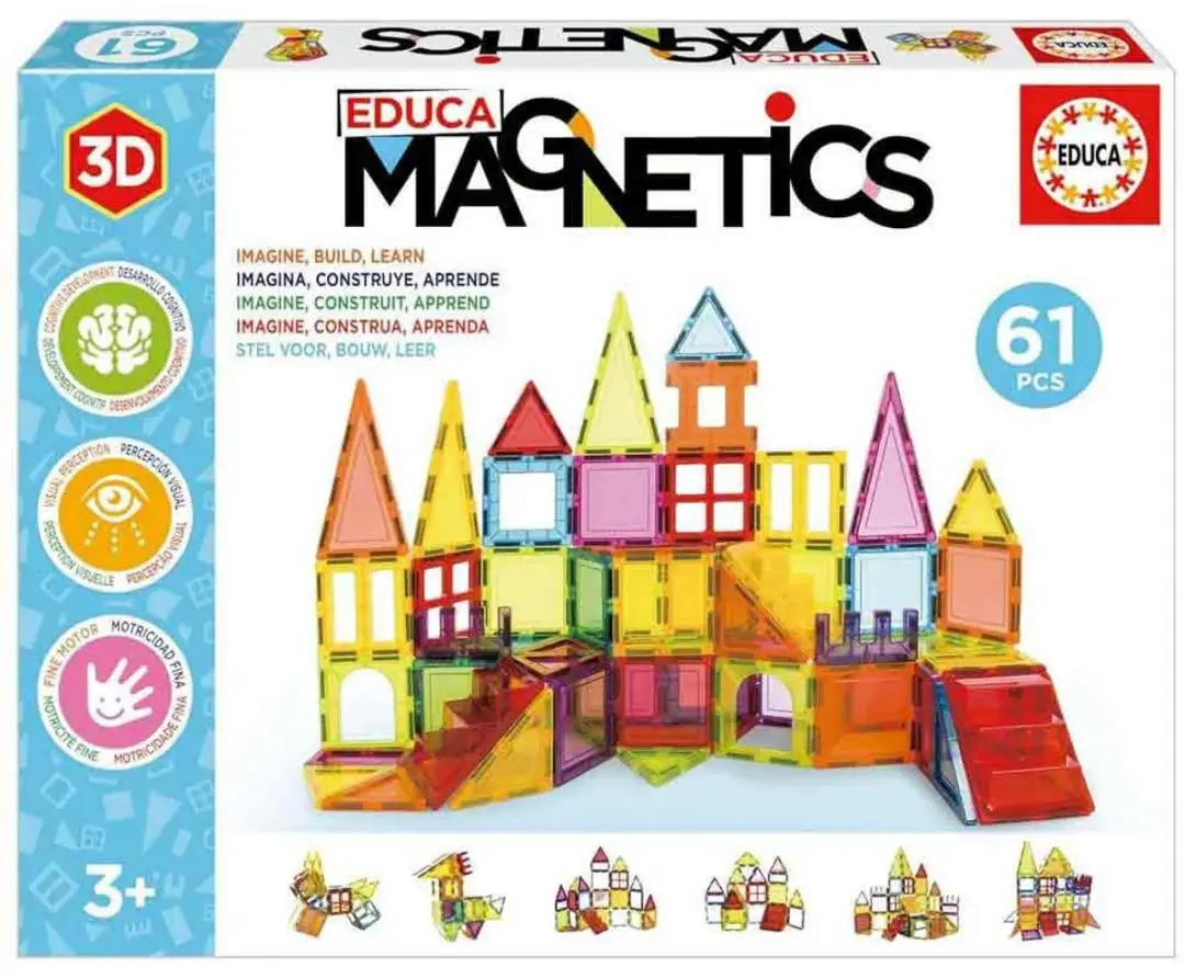 Educa Magnetic Tiles 61 Stuks - Meerkleurig