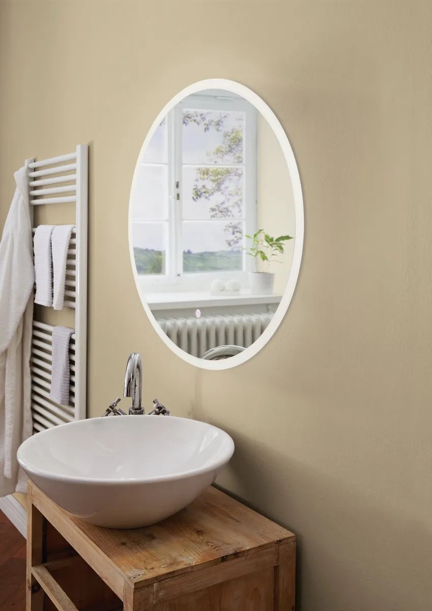 EGLO Buenavista - ronde spiegel met verlichting - LED - Ø 60 cm - TOUCH - chroom