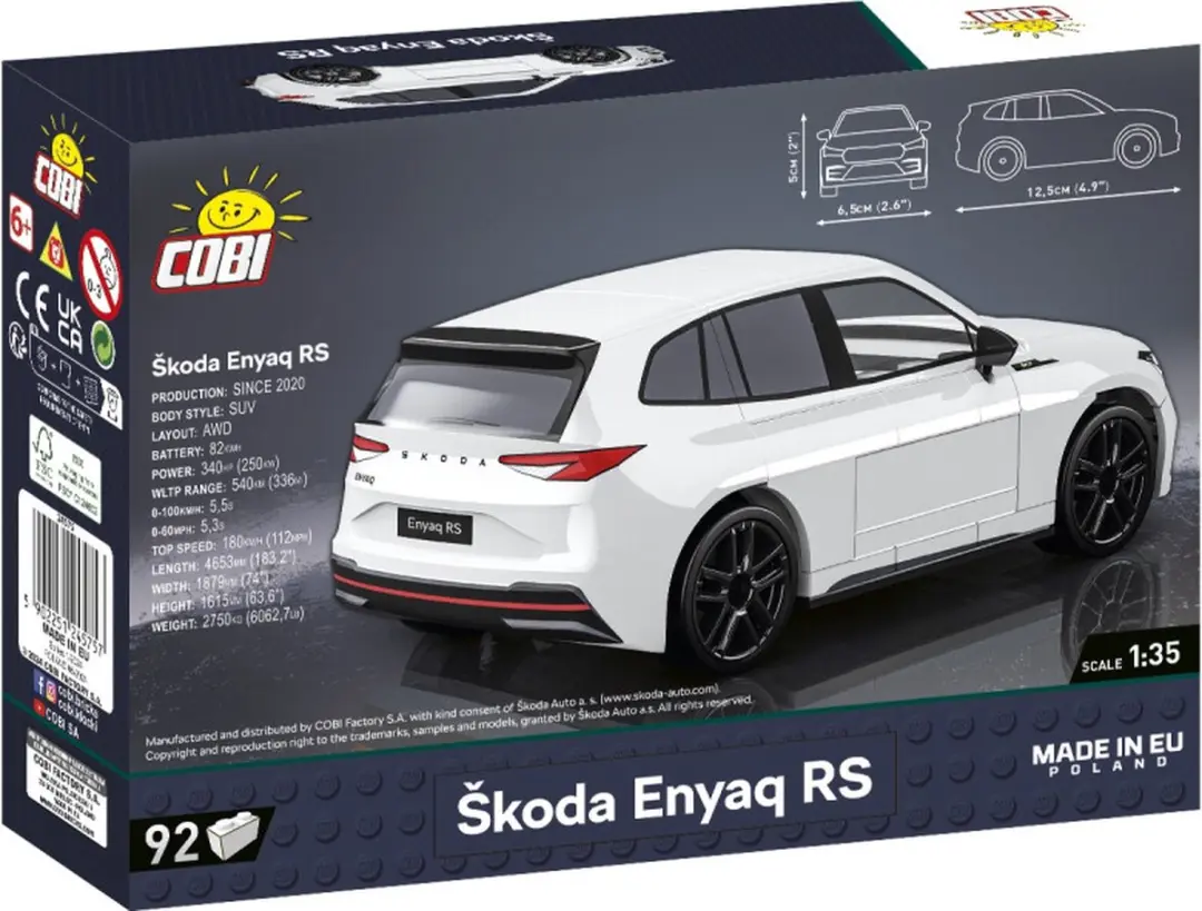 Cobi Skoda Enyaq RS 92-delig - Meerkleurig