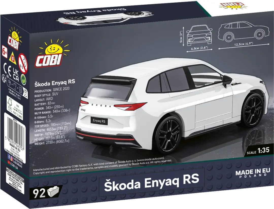 Cobi Skoda Enyaq RS 92-delig - Meerkleurig
