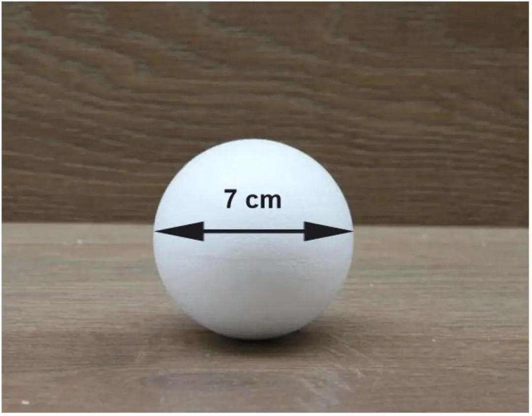 Bellatio Design Piepschuim Bal - 8x Ø7cm Wit