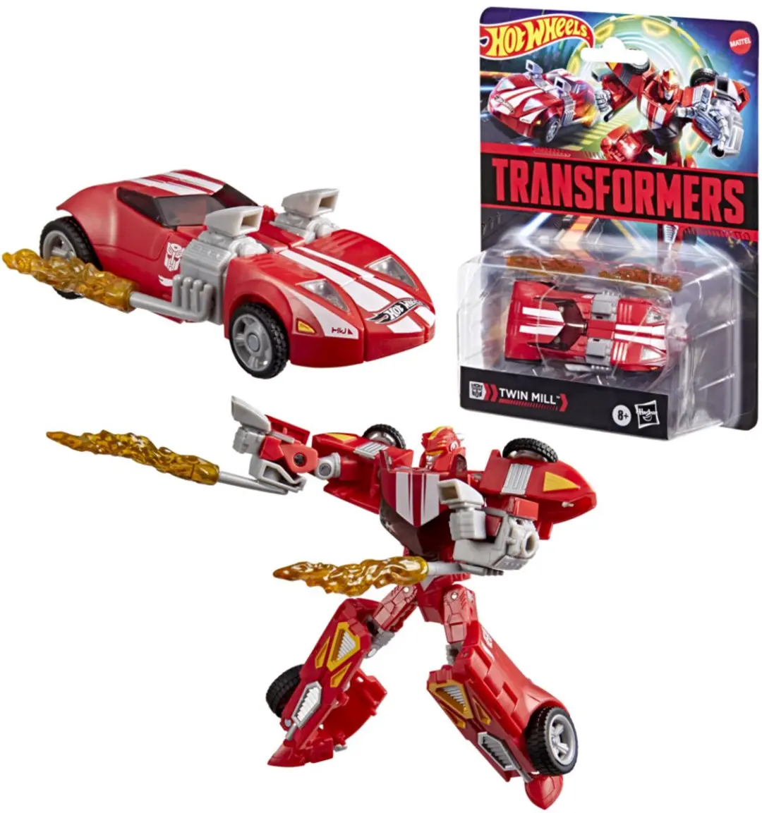 Transformers Hot Wheels Red Twin Mill Actiefiguur 12,5cm