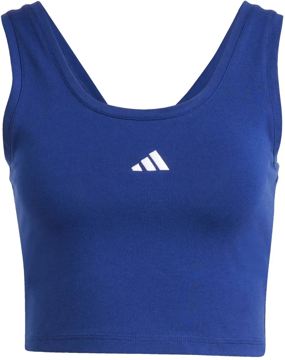 adidas Essentials Small Logo Tank - Blauw XL