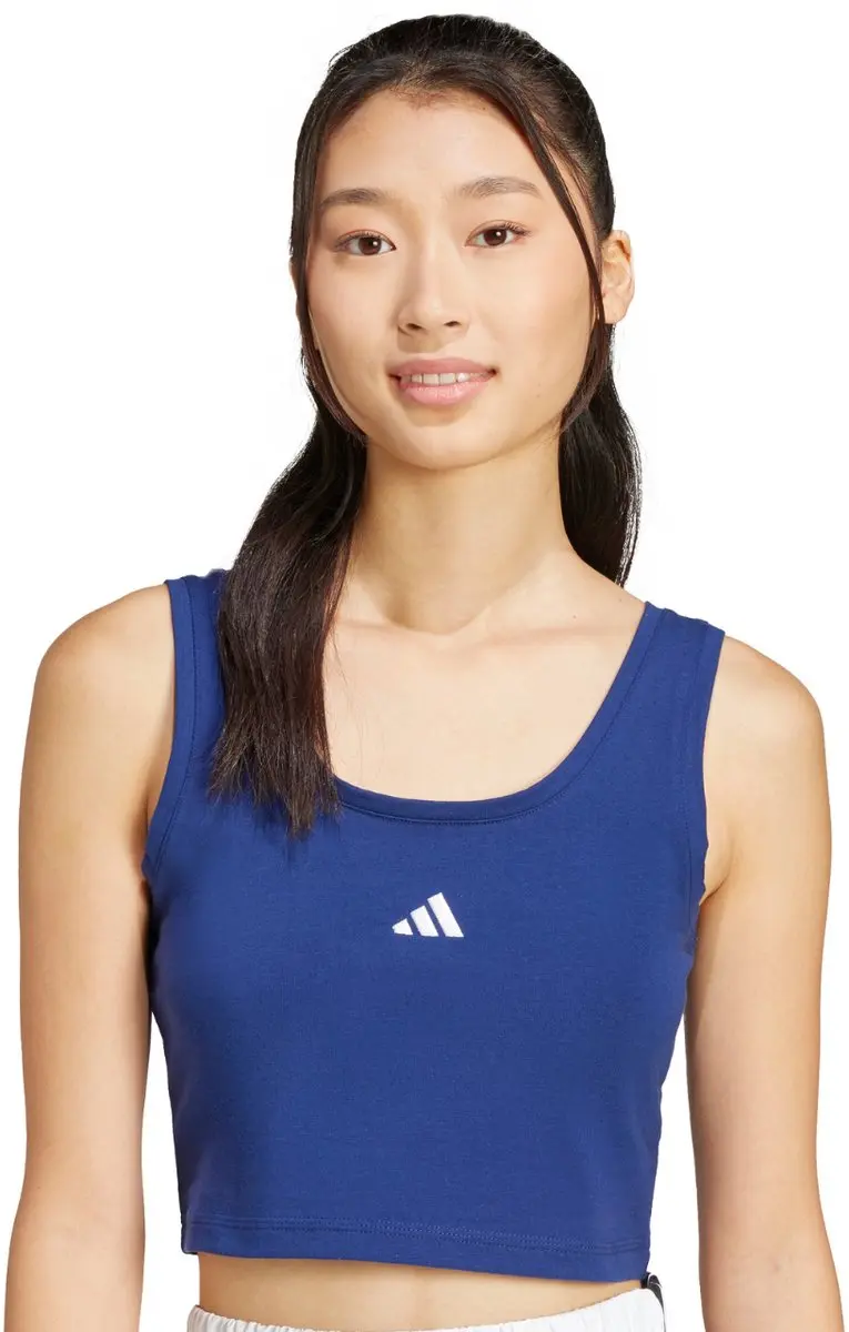 adidas Essentials Small Logo Tank - Blauw XL