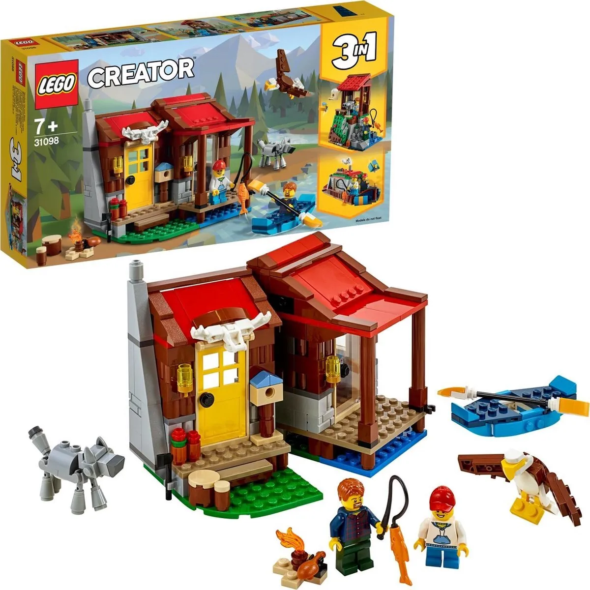 LEGO Creator 31098 Hut in de Wildernis - 305 Stukken