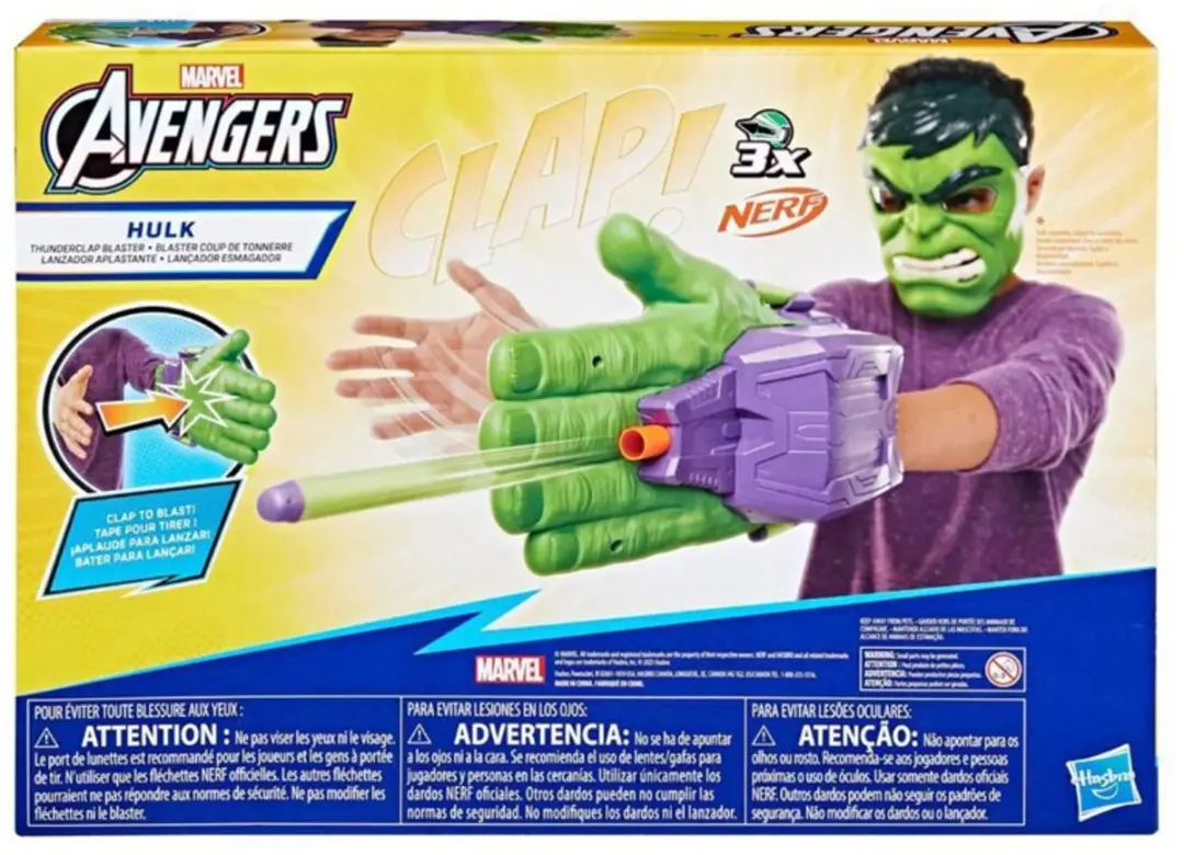 Hasbro Nerf Marvel Avengers Hulk Thunderclap Blaster