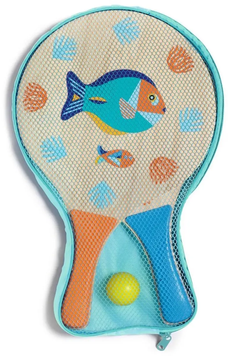 Djeco Raquettes Plage Sea FSC Strandspeelgoed - Multicolor - afbeelding 6 van 6
