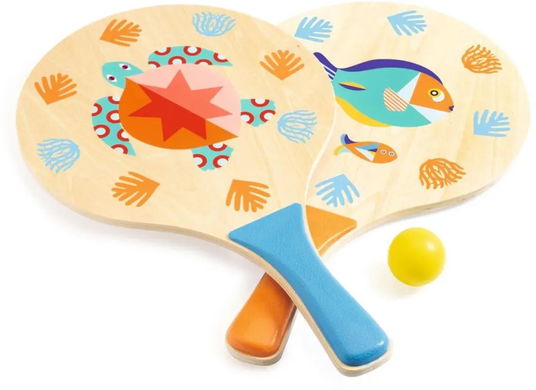Djeco Raquettes Plage Sea FSC Strandspeelgoed - Multicolor