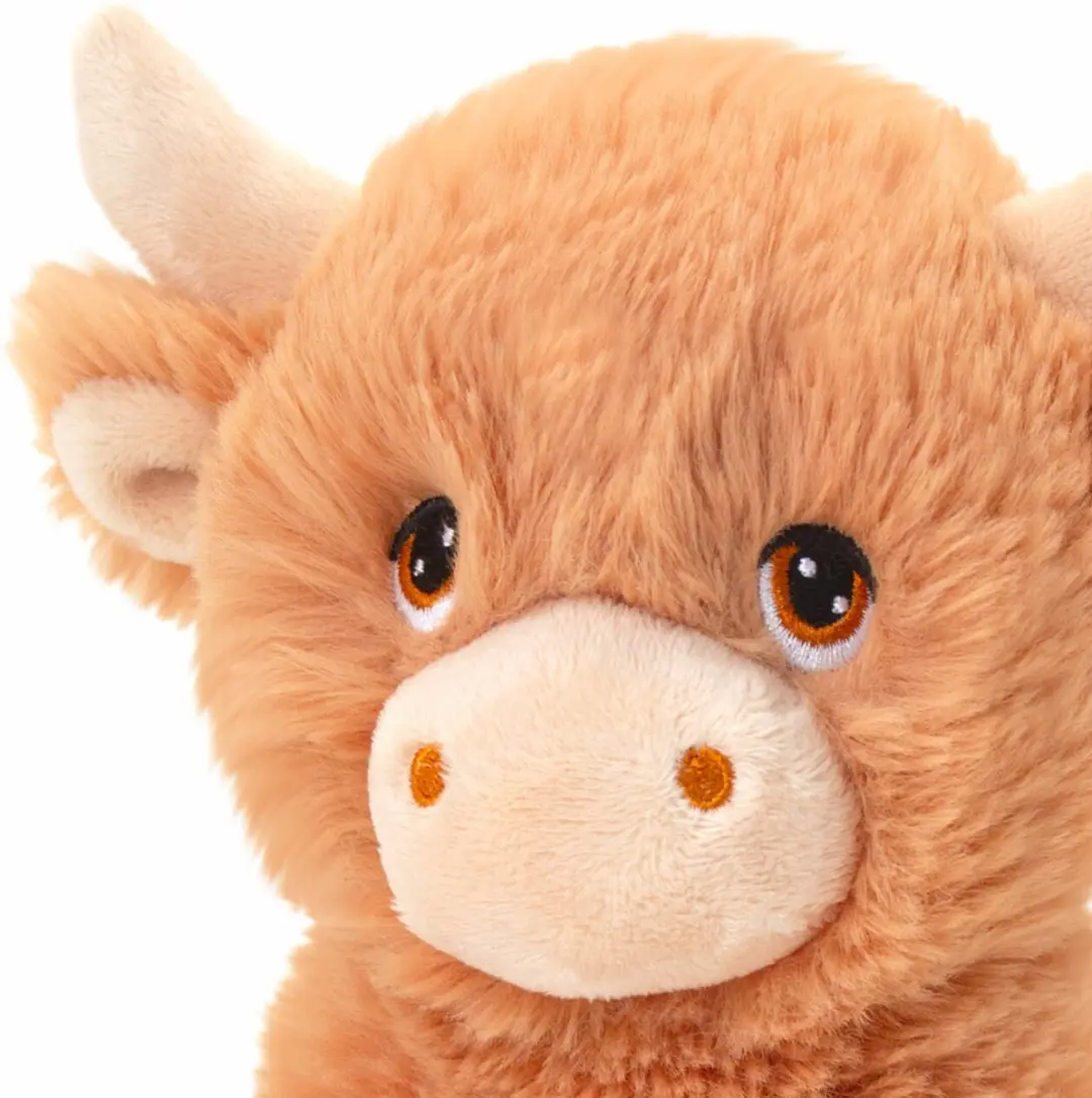 Keel Toys Pluche Koe Knuffel - Bruin - 25 cm