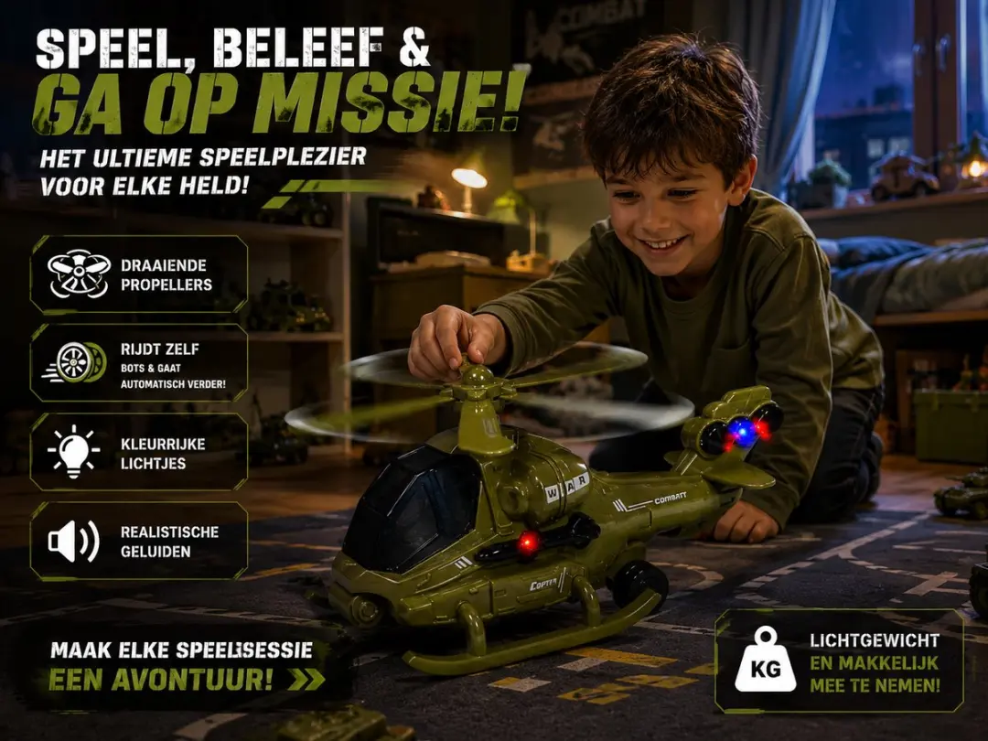 698 JIAN SHENG SWAT Chopper CM-02A - Groene Speelgoedhelikopter