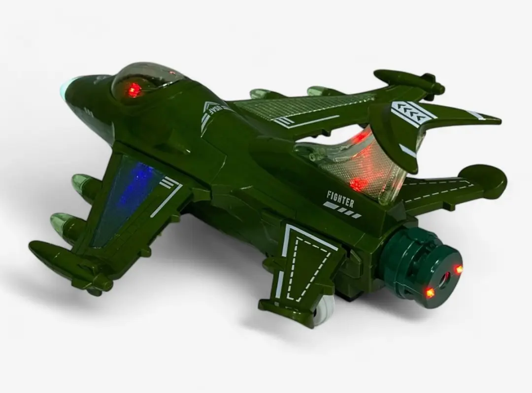 YJ Toys Fighter Aircraft CM-10A Straaljager - Groen - Rookspray & Licht