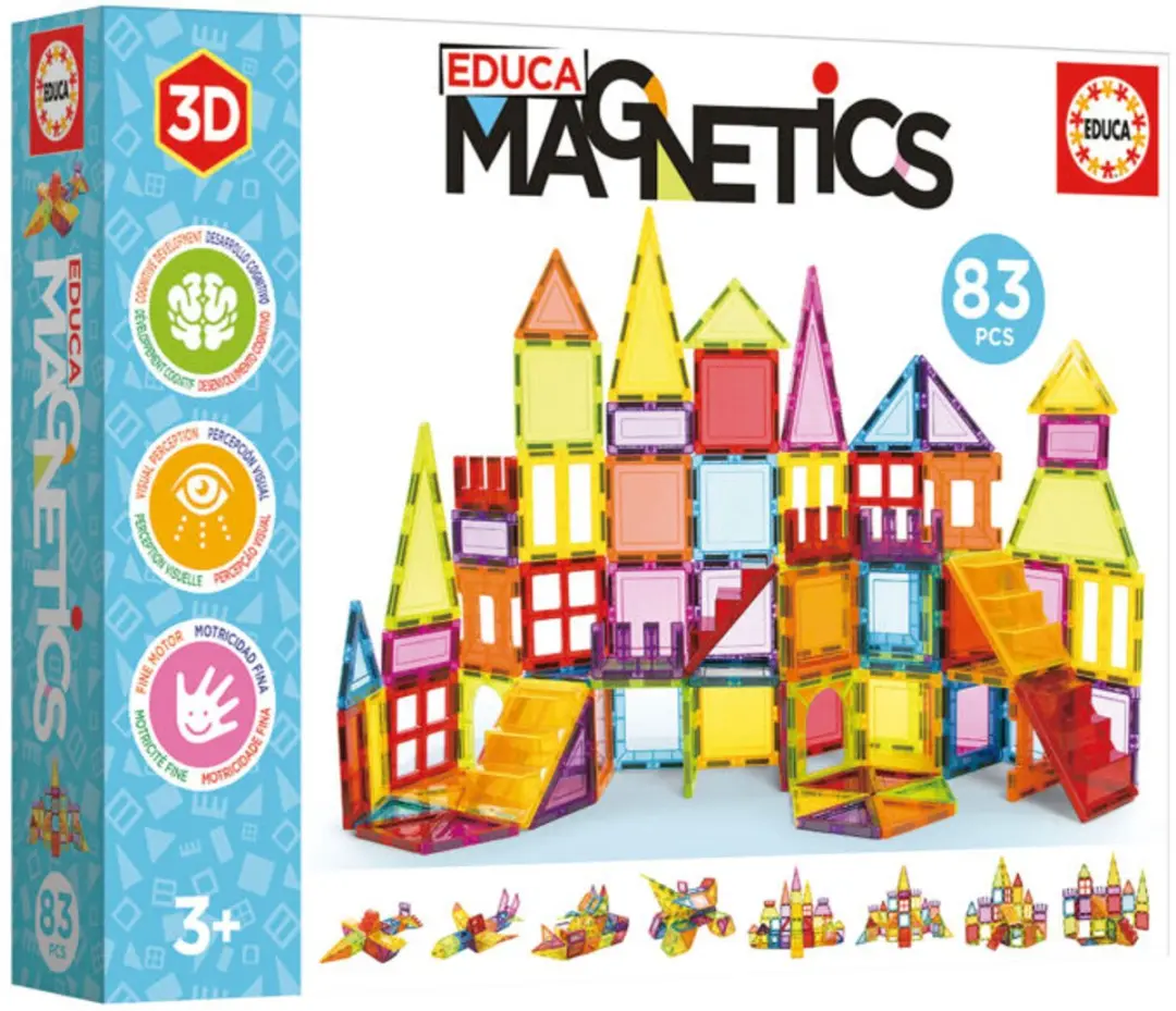 Educa Magnetic Tiles 83 Stuks - Meerkleurig