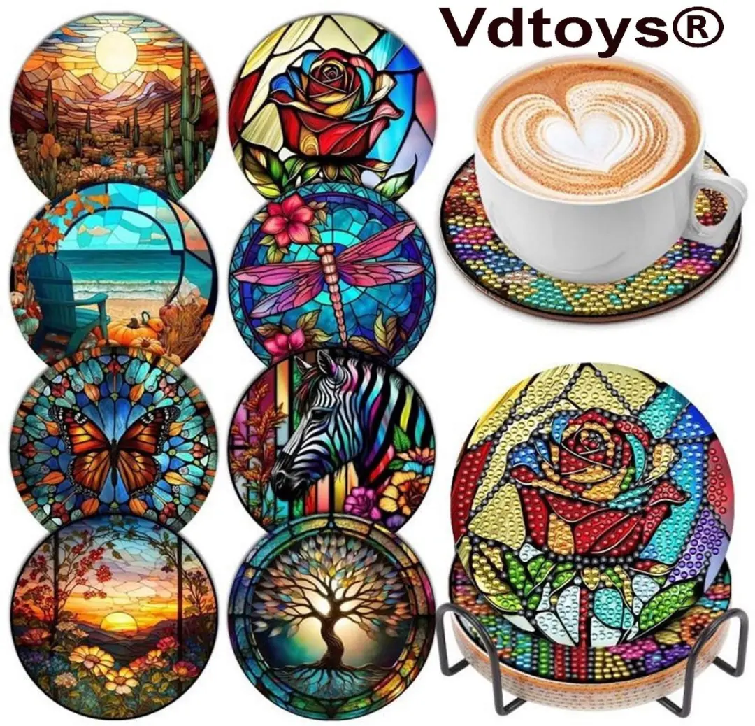 VDTOYS Diamond Painting Fantasy 2 Onderzetters
