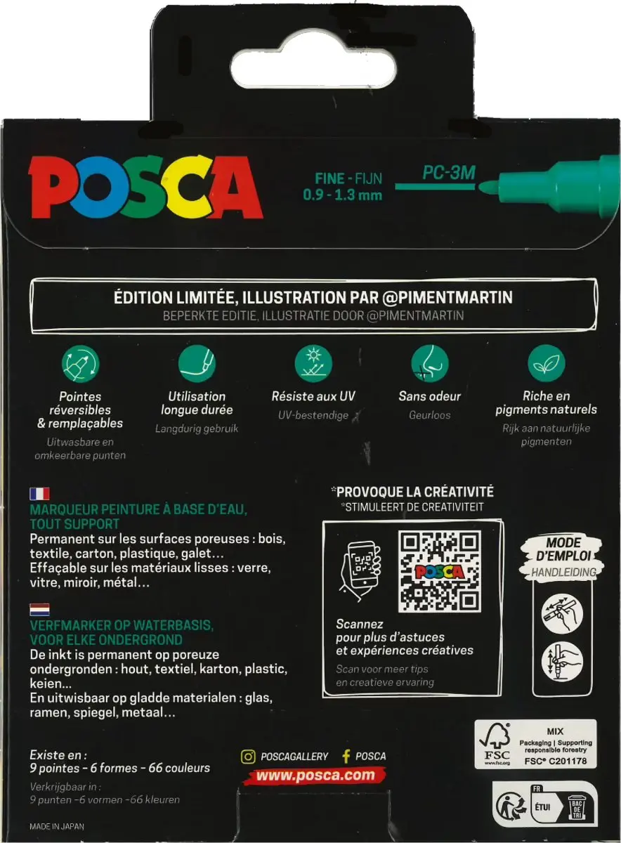 Posca PC3M Uni Markers Set - 8 Stuks Retro