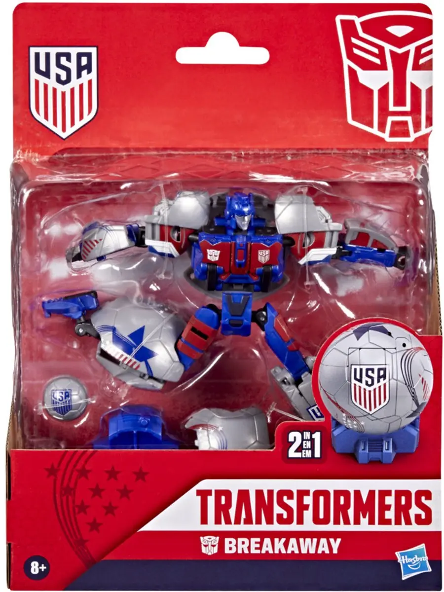 Transformers US Soccer Federation Breakaway Actiefiguur 14cm - Grijs