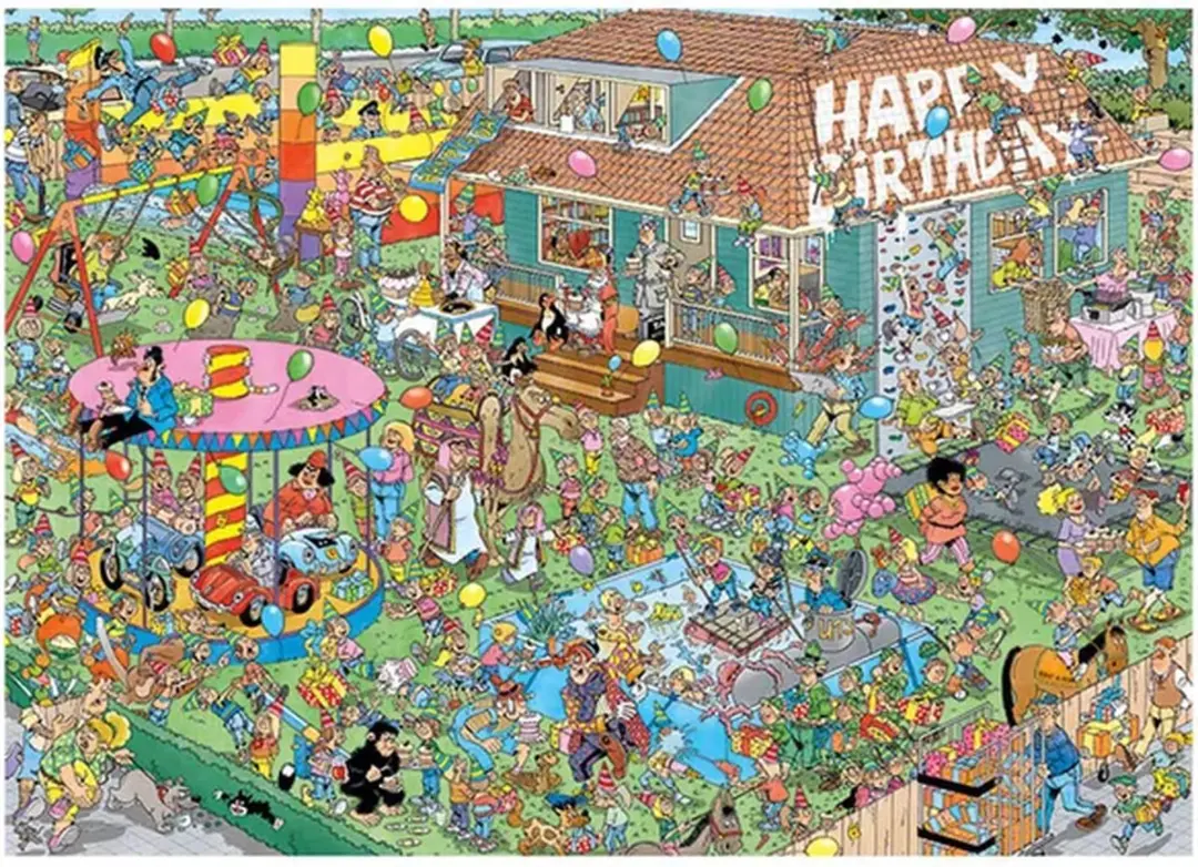 Jan van Haasteren Kinderfeestje Legpuzzel 1000 Stuks - Meerkleurig