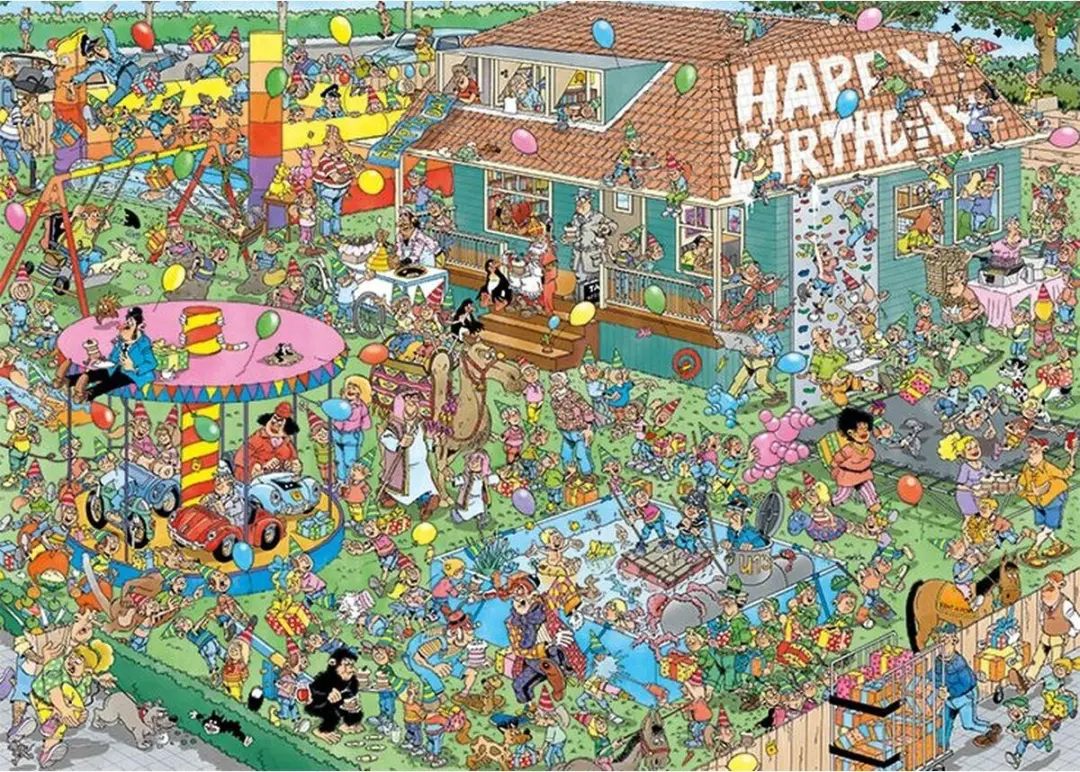 Jan van Haasteren Kinderfeestje Legpuzzel 1000 Stuks - Meerkleurig
