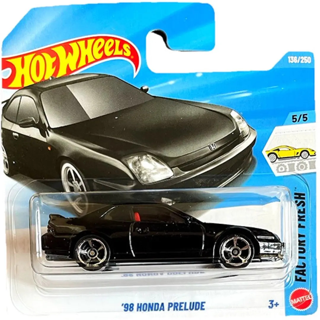 Hot Wheels '98 Honda Prelude Black Chrome 21A