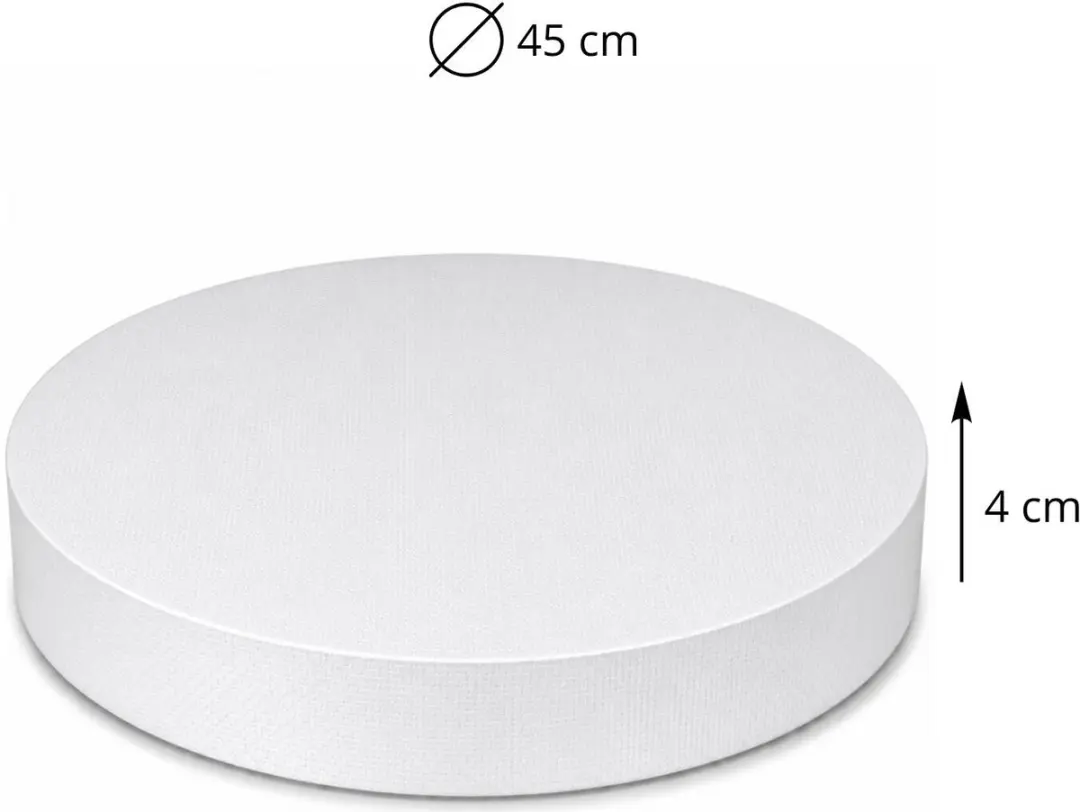Bellatio Design Piepschuim Cirkel D45x4cm - Wit
