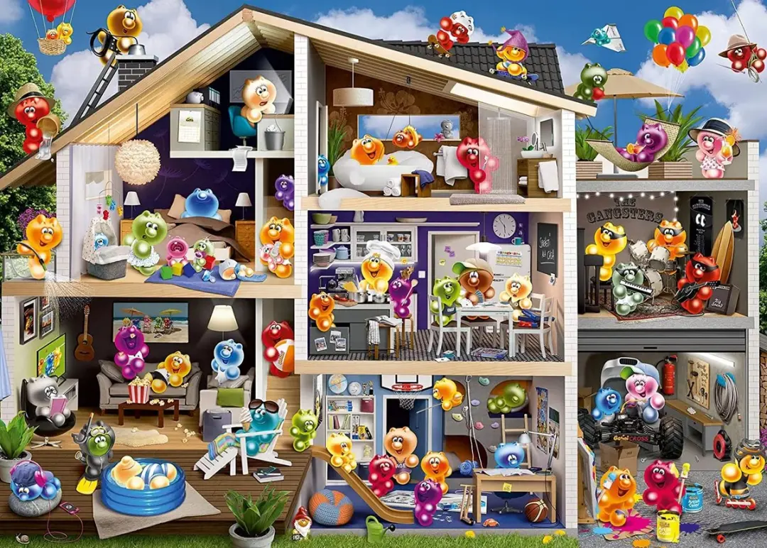 Ravensburger Lustige Gelinis Legpuzzel - 2x1000 Stuk