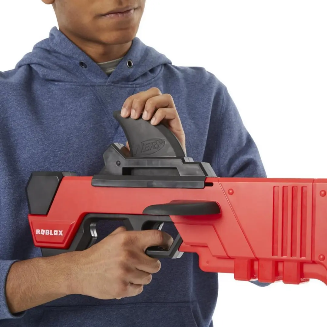 Nerf Roblox MM2 Shark Seeker F2489 - Zwart/Oranje/Rood