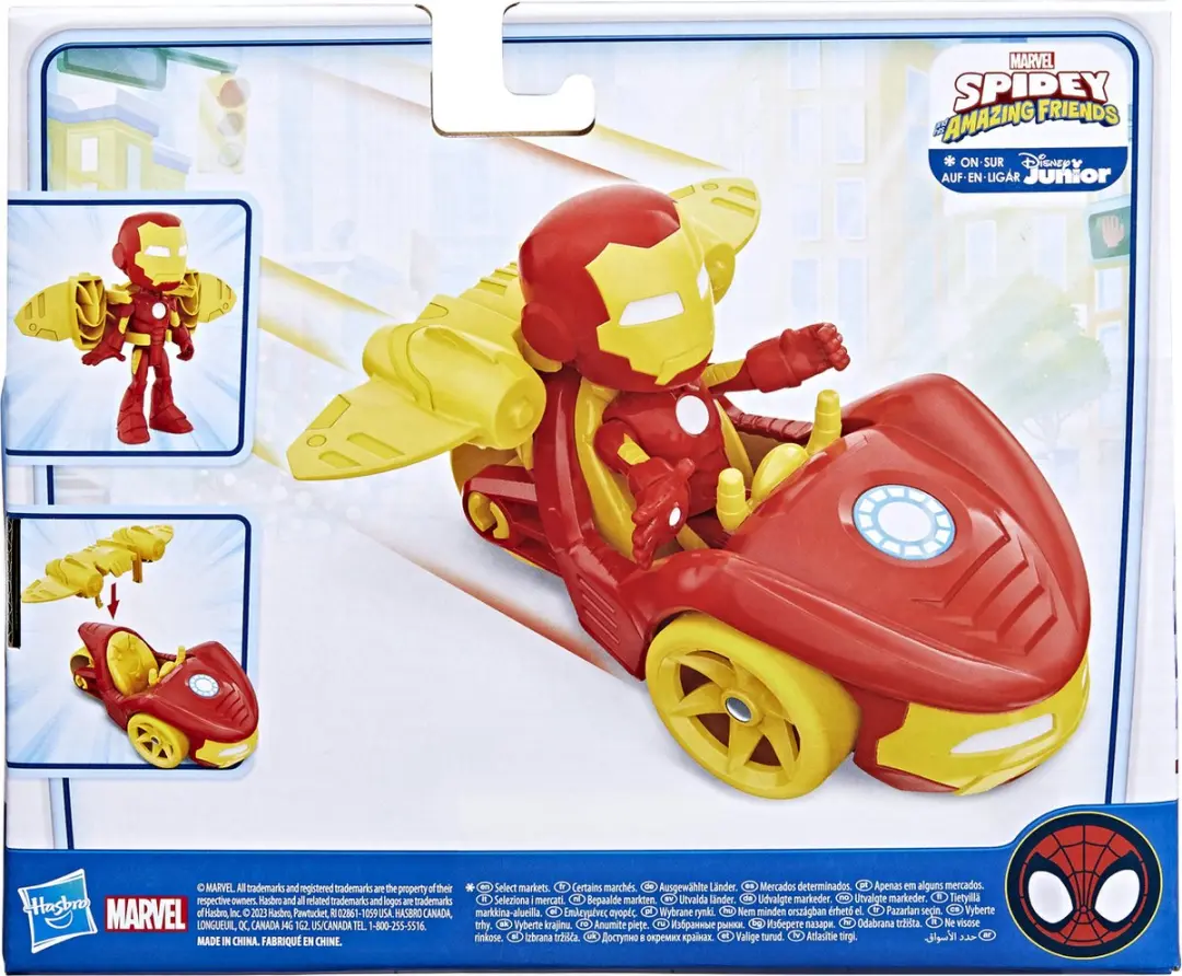 Hasbro Marvel Spidey and His Amazing Friends Iron Racer - F74585X2 - afbeelding 9 van 9