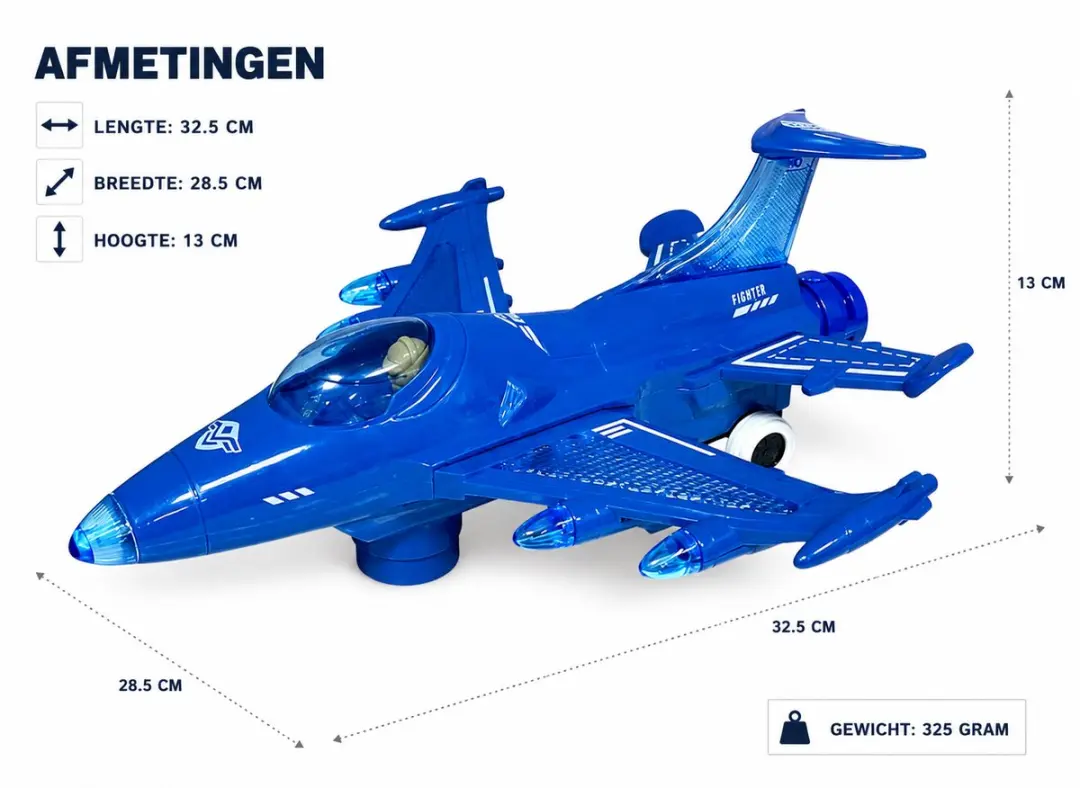 YJ Toys Fighter Aircraft JET CM-10 Straaljager - Blauw