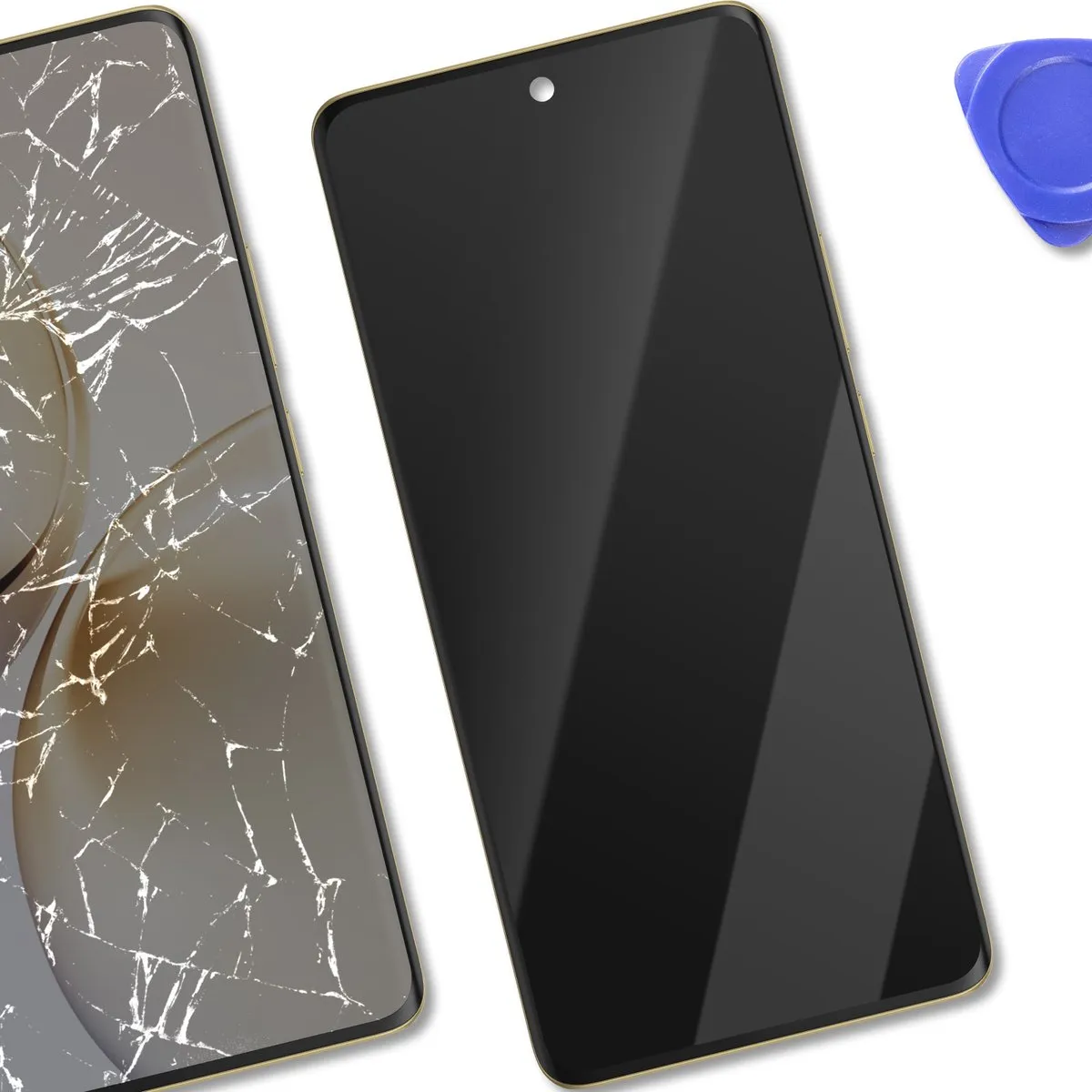 Realme 14 Pro AMOLED Schermset - Wit/Zwart